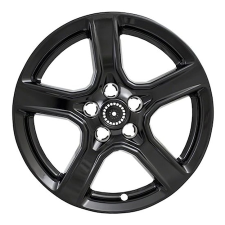 Coast2Coast 18", 5 Spoke, Gloss Black, Plastic, Set Of 4, Not Compatible With Steel Wheels IWCIMP393BLK